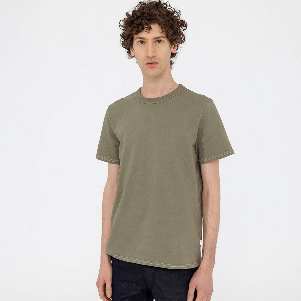 T-shirt pour homme vert kaki éco-responsable fabriqué en France