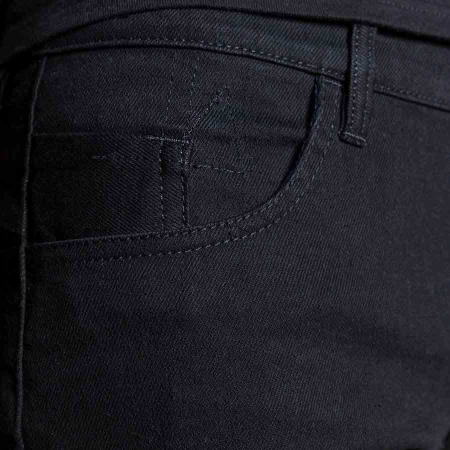 Jeans homme Dao noir détail poche coupe demi slim eco responsable