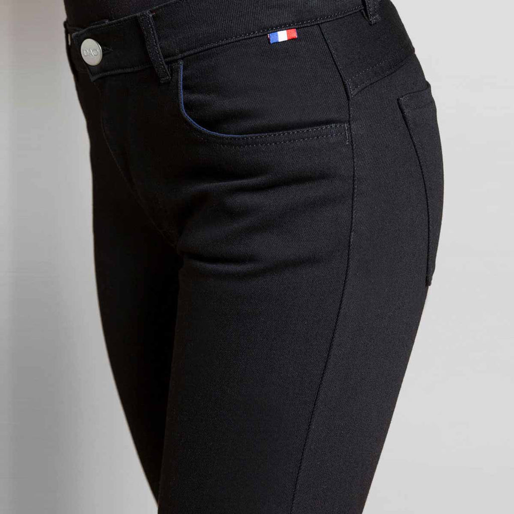 Jeans slim noir taille basse elasthane femme de qualité eco responsable made in France