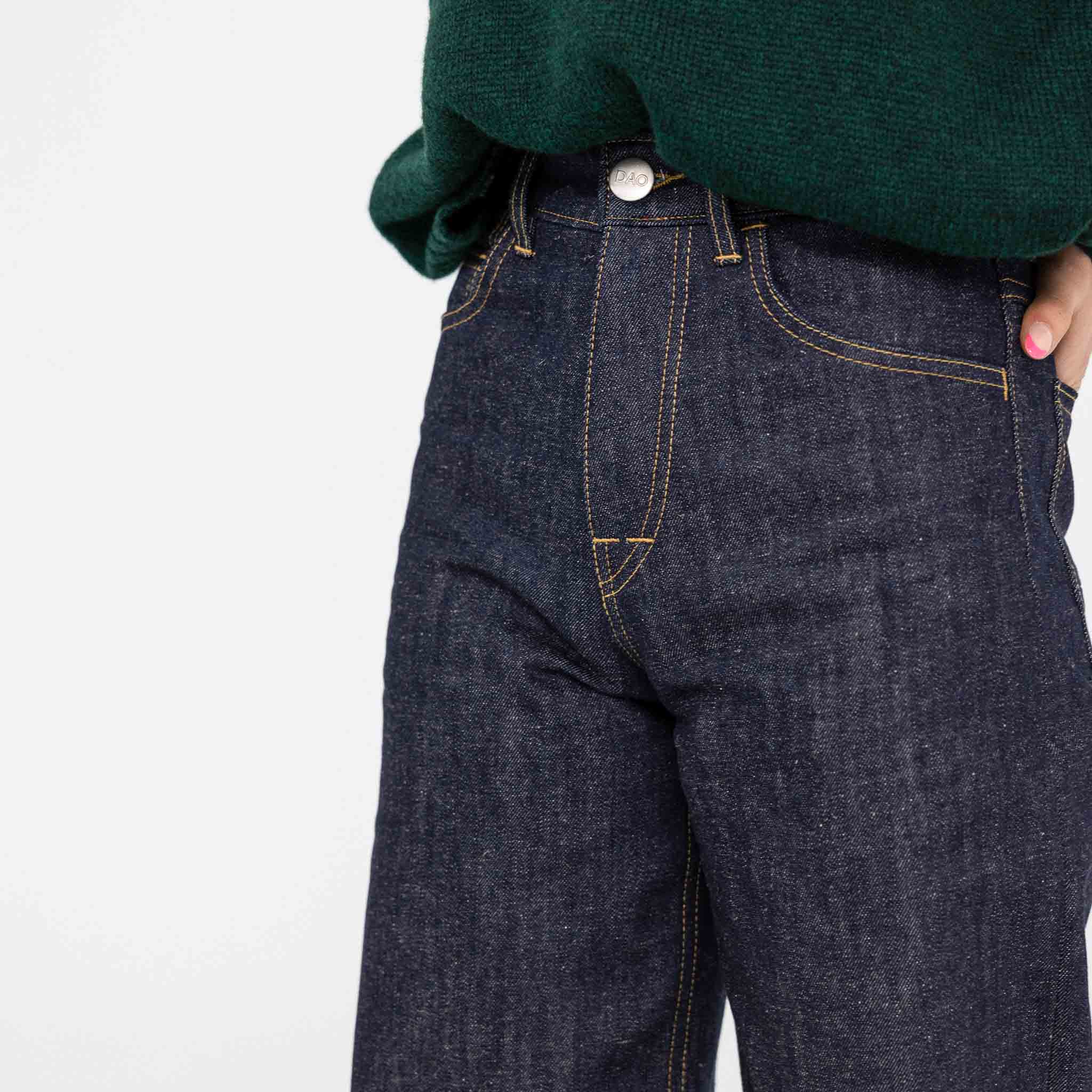 Bermuda short homme jeans brut coton bio - Made in France