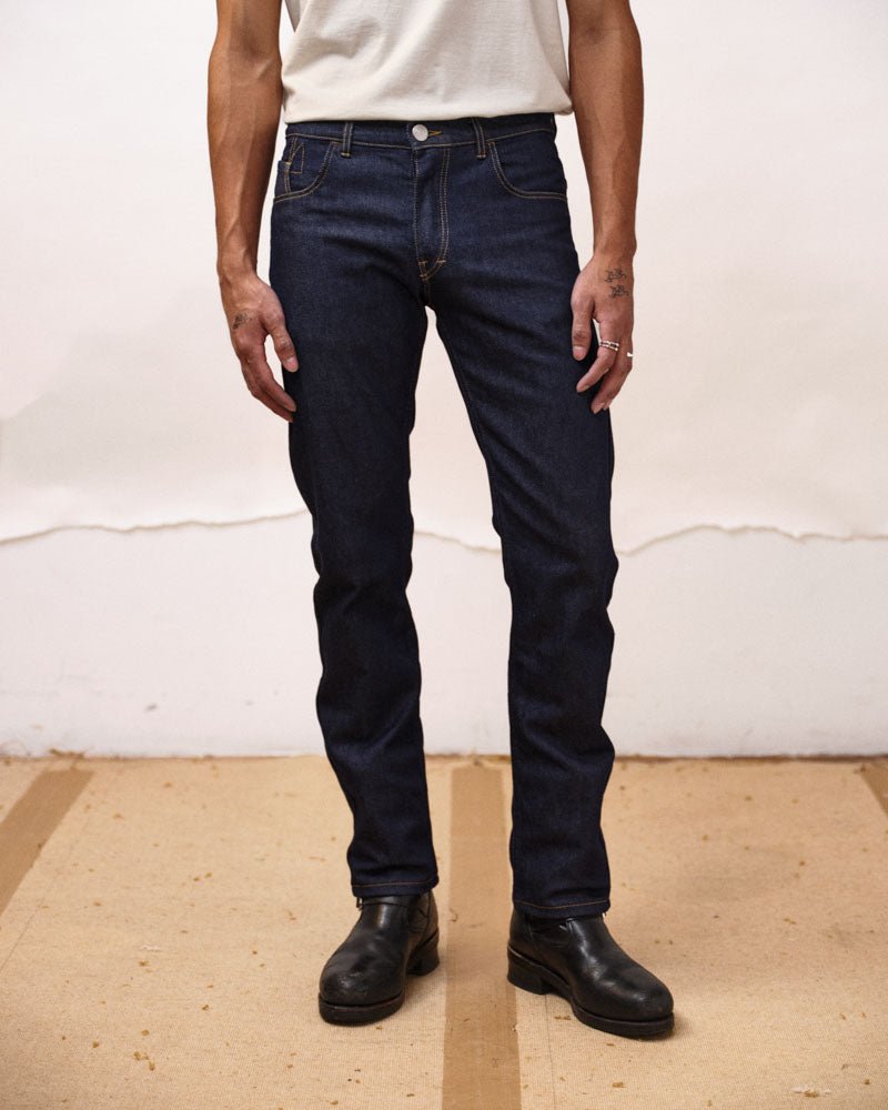 Jeans Albert Homme Coupe Droite Bleu Brut Made in France