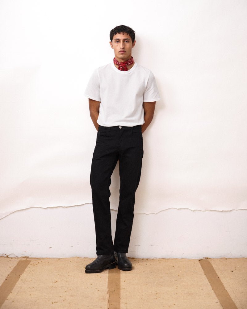 Jeans Albert Homme Noir Coupe Droite Made in France