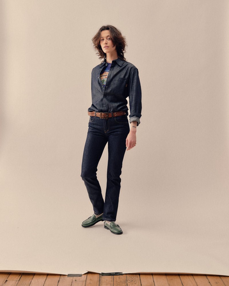 Jeans Anais confort bleu taille standard coupe droite 24 Bleu