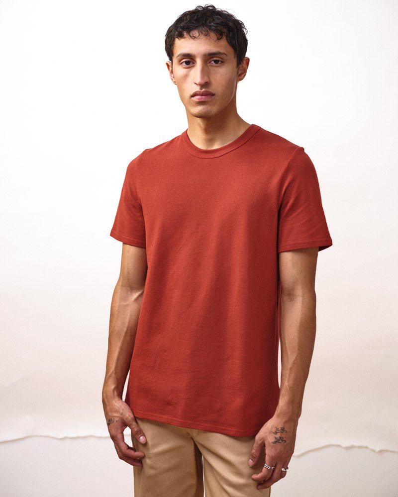 T-shirt coton col rond manches courtes rose fushia femme | La Halle