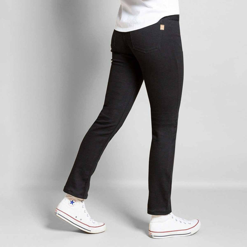 Jeans femme noir taille haute slim elasthane fabriqué en France