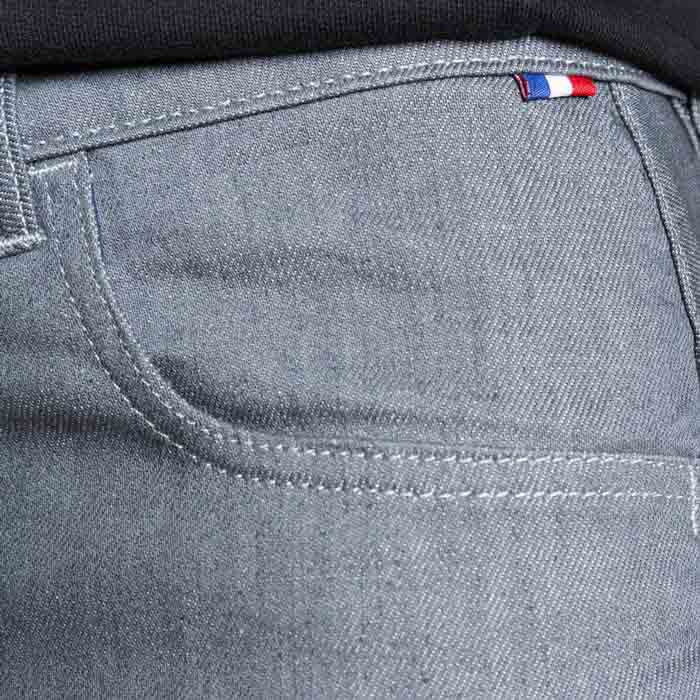 jeans dao homme gris elasthane demi slim drapeau france durable et responsable