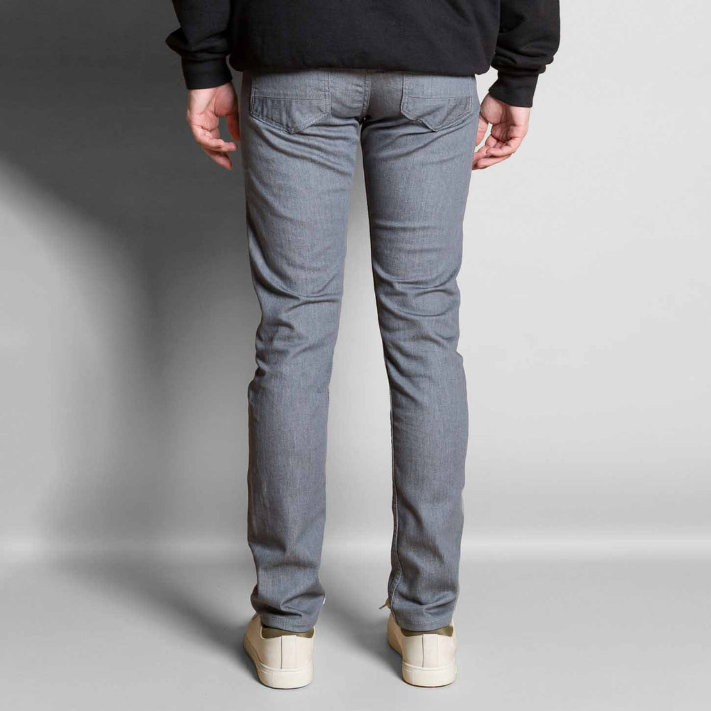 Vue de dos jeans gris homme Dao demi slim avec elasthane de qualité