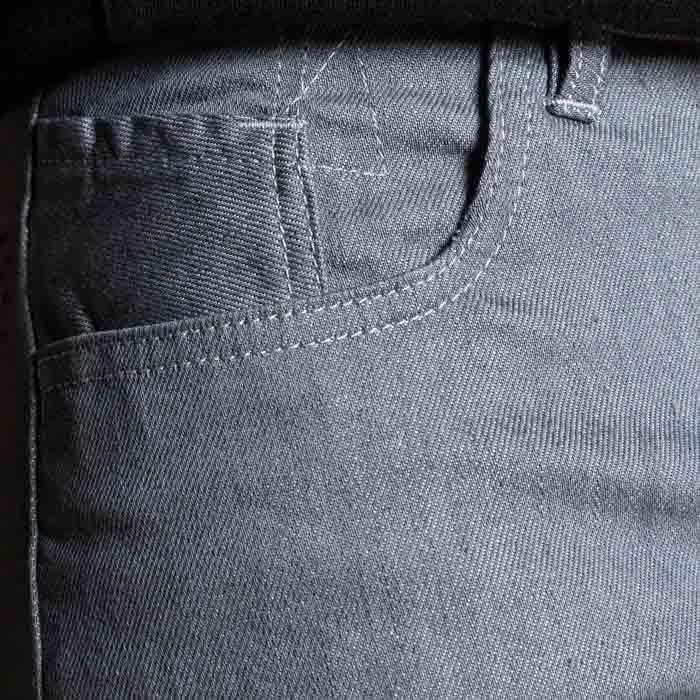 Detail poche triangle jeans dao homme gris elasthane demi slim made in france
