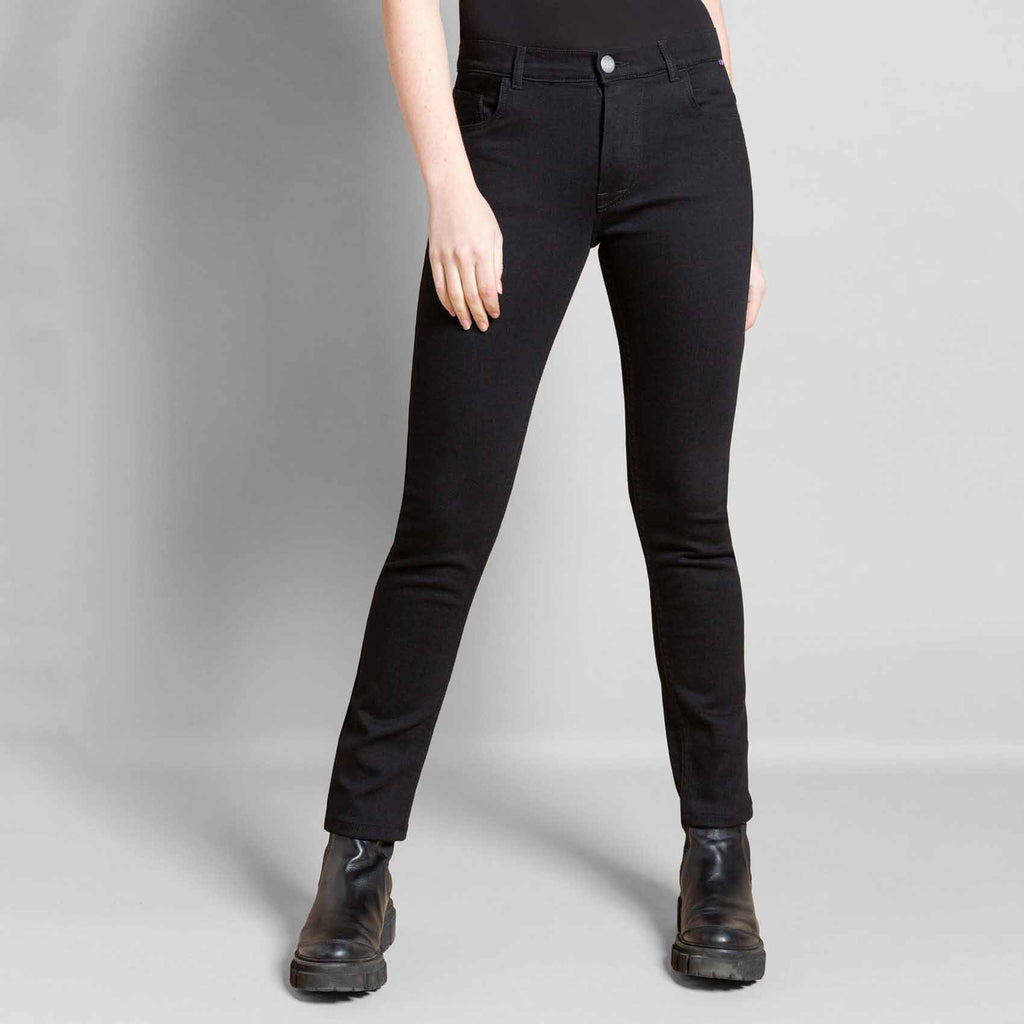 Jeans Dao femme taille basse slim noir stretch elasthanne de qualité