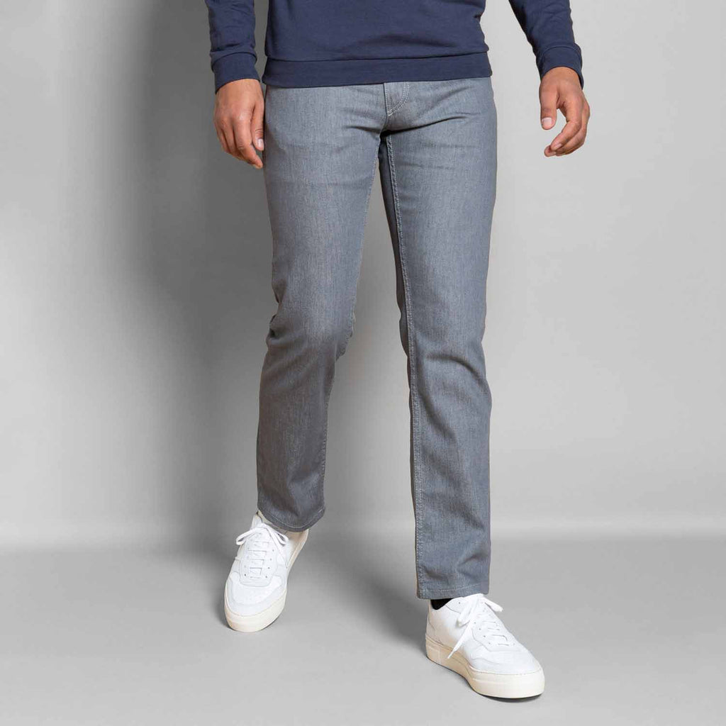 Jeans homme gris coupe droite en coton fabriqué en France