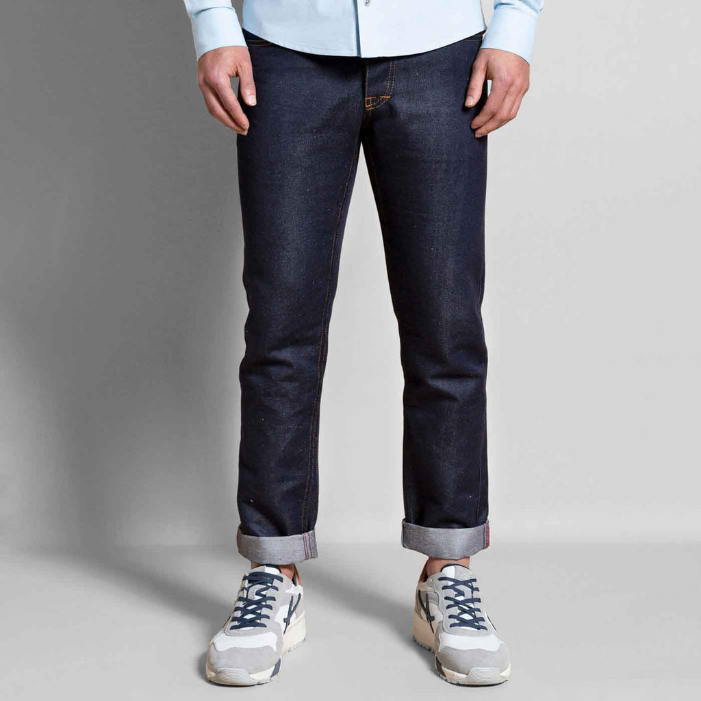 Pantalon jeans en lin Dao pour homme coupe demi slim made in France