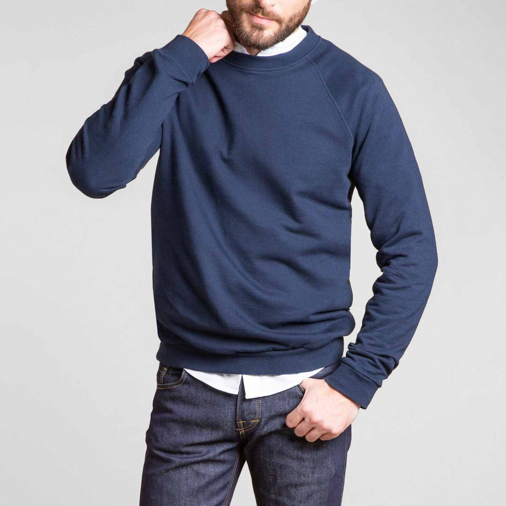 Sweat pull Dao bleu homme molleton eco reponsable