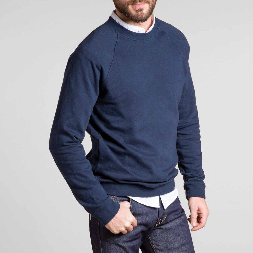 Sweat Pull Dao bleu homme molleton made in France 