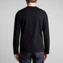 T-shirt Homme Manches Longues à Rayures – Col Rond Et Coupe Décontractée (Noir, XL) - 4
