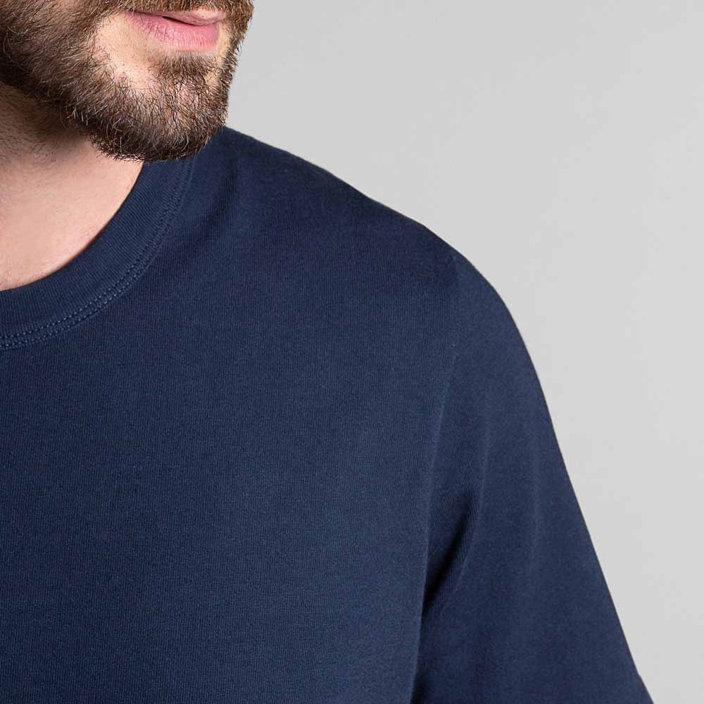 T-shirt homme col rond bleu coton bio - Made in France - Dao Davy